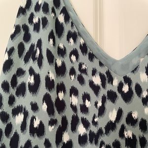Loft Blue Cheetah Cami Shirt